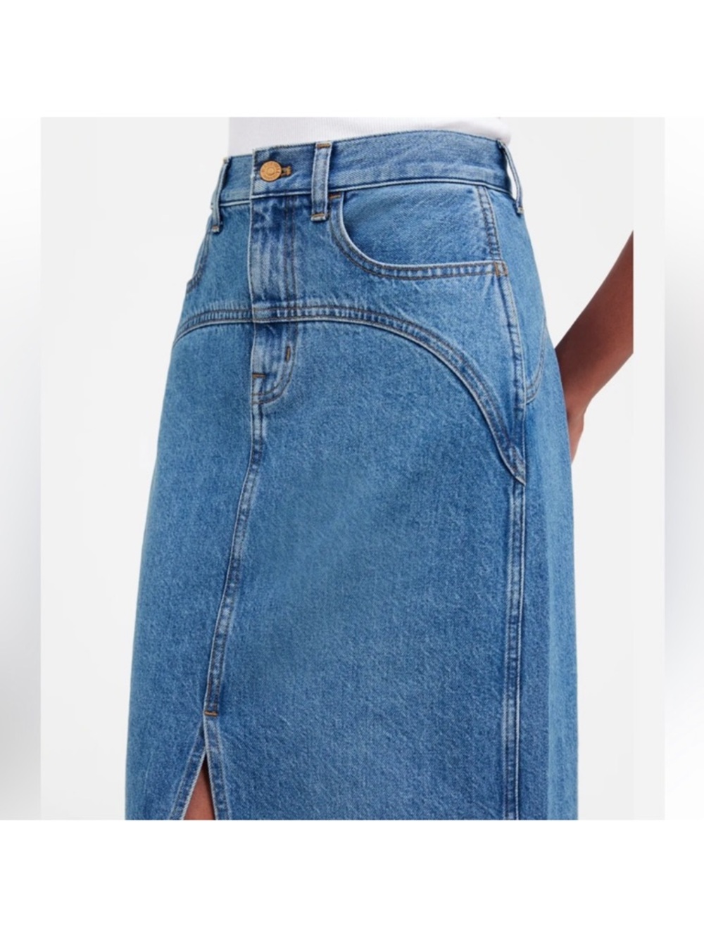 Madewell Blue Denim Jeans with Branded Copper Button